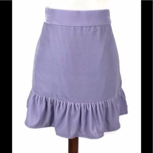 J. Crew Velvet Ruffle Skirt In Light Purple NWT